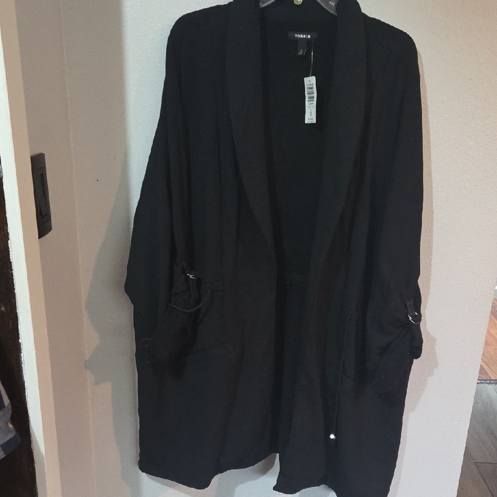 Torrid Black Open Front Cardigan NWT